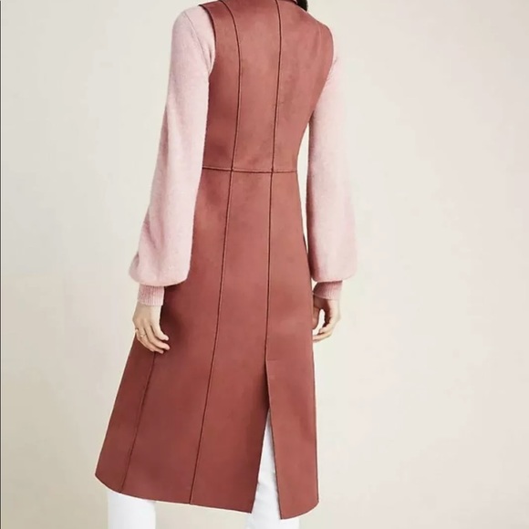 Anthropologie Tandy Utility Suede Vest Brown XS - Picture 4 of 11